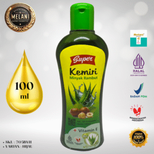 705BV Super by Melani Minyak Kemiri PLUS Vitamin E 100 ml Botol Plastik | 2 Pilihan Warna – BPOM dan HALAL Terdaftar