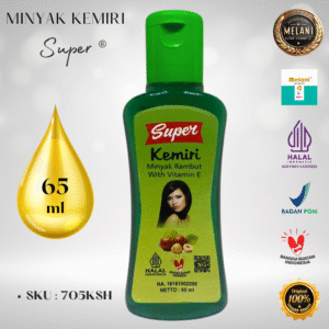 705KS Super by Melani Minyak Kemiri 65 ml Botol Plastik Flip Top | 2 Pilihan Warna – BPOM dan HALAL Terdaftar