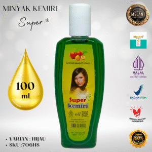 706S Super Minyak Kemiri Botol Plastik Ulir 100ml | 2 Pilihan Warna – BPOM dan HALAL Terdaftar