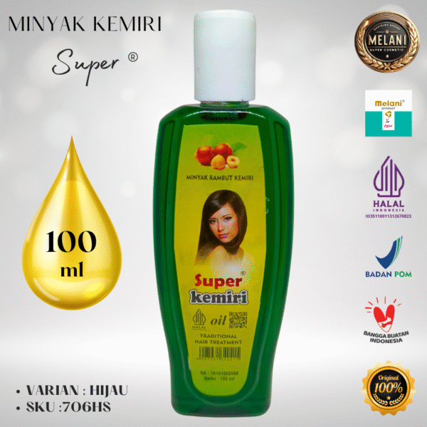 706S Super Minyak Kemiri Botol Plastik Ulir 100ml | 2 Pilihan Warna - BPOM dan HALAL Terdaftar - Gambar 2