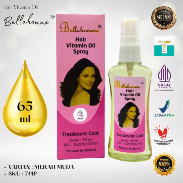 711 Bellahomme by Melani Hair Vitamin Oil 65 ml | 2 Pilihan Warna - BPOM dan HALAL Terdaftar - Gambar 2