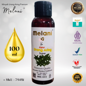 714 Melani Minyak Urang Aring / Orang Aring PREMIUM 100 ml Botol Flip Top | 3 Pilihan Warna – BPOM dan HALAL Terdaftar
