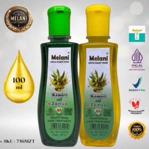 716MZT Melani Minyak Kemiri PLUS Zaitun 100ml Botol Plastik | 2 Pilihan Warna- BPOM dan HALAL Terdaftar