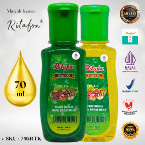 716RTK Ritafon by Melani Minyak Kemiri Botol Plastik 60 ml | 2 Pilhan Warna – BPOM dan HALAL Terdaftar