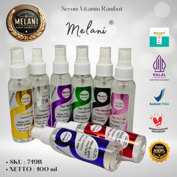 719B Melani Serum Vitamin Rambut 100 ml | 8 Pilihan Warna - BPOM dan HALAL Terdaftar