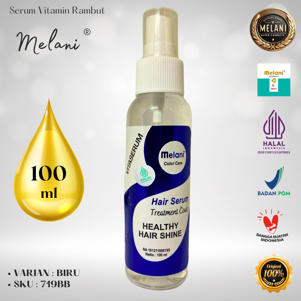 719B Melani Serum Vitamin Rambut 100 ml | 8 Pilihan Warna - BPOM dan HALAL Terdaftar - Gambar 9