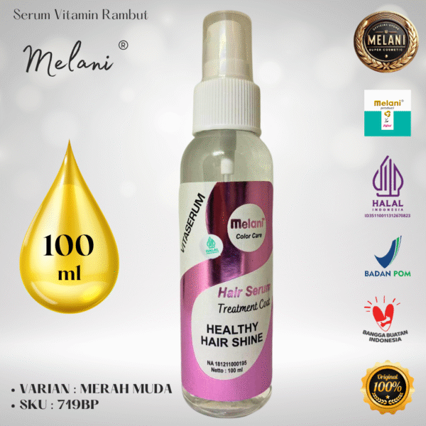 719B Melani Serum Vitamin Rambut 100 ml | 8 Pilihan Warna - BPOM dan HALAL Terdaftar - Gambar 6
