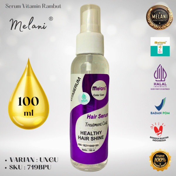 719B Melani Serum Vitamin Rambut 100 ml | 8 Pilihan Warna - BPOM dan HALAL Terdaftar - Gambar 5