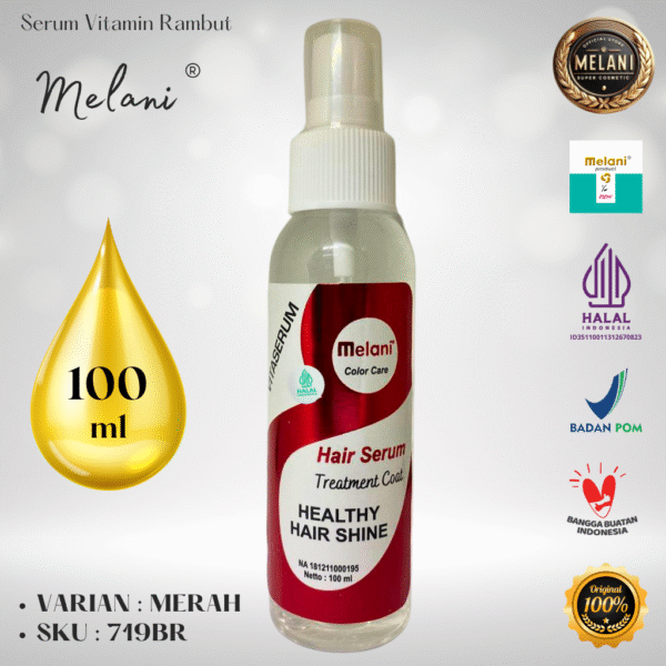 719B Melani Serum Vitamin Rambut 100 ml | 8 Pilihan Warna - BPOM dan HALAL Terdaftar - Gambar 4