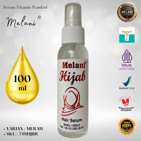 719HJB Melani Serum Vitamin Rambut Hijab 100 ml | 4 Pilihan Warna - BPOM dan HALAL Terdaftar - Gambar 4