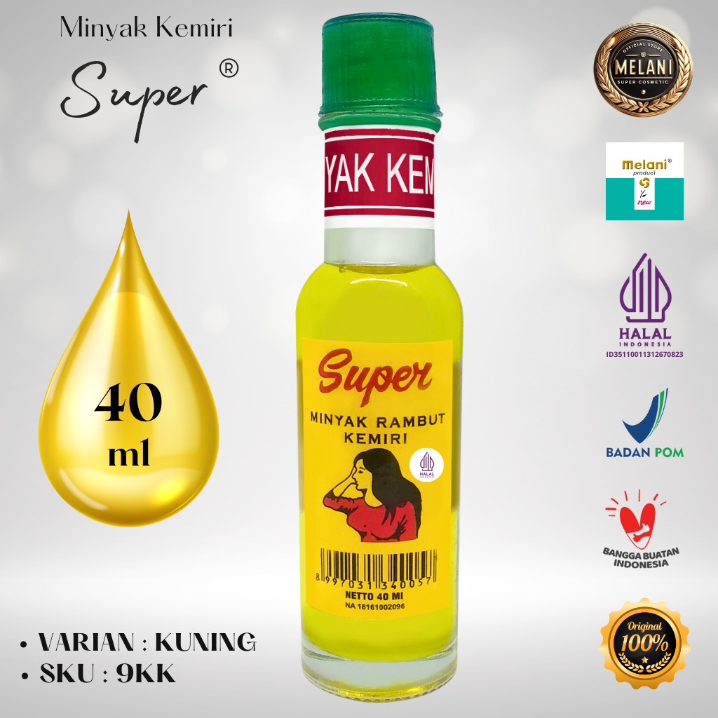 9K Super By Melani Minyak Kemir Botol Kaca 40 ml | 2 Pilihan Warna - BPOM dan HALAL Terdaftar - Gambar 3